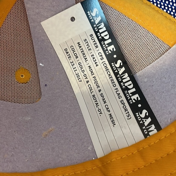 NASCAR Joe Gibbs Racing Pedigree Toyota Crew Sample Checked Flag Sports Hat Cap - Picture 7 of 12